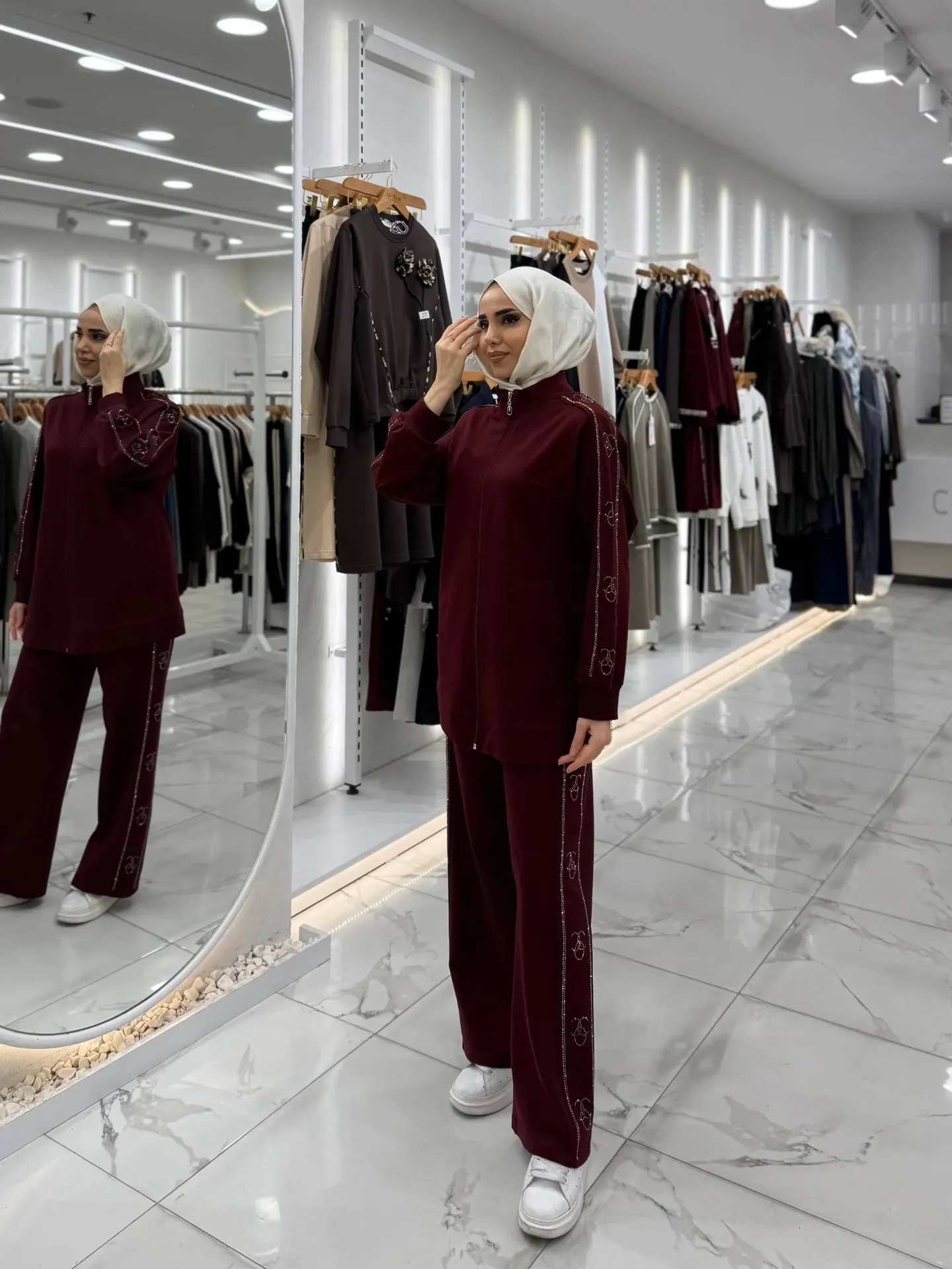 [869-108403-38] Two Piece Set - Maroon 10840 (38)