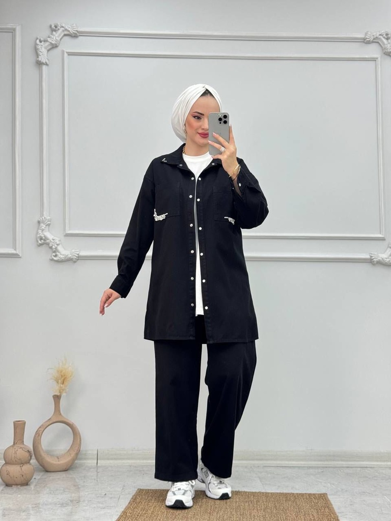 [86910524-3-38] Triple Set Cotton BLACK (M)